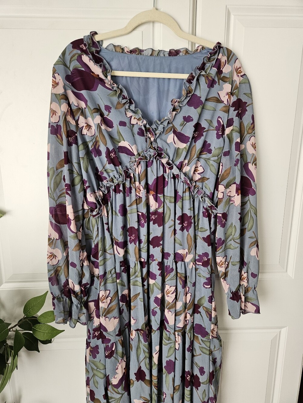 Floral Blue Maxi Dress - Picture 8 of 14